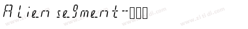 Alien segment字体转换
